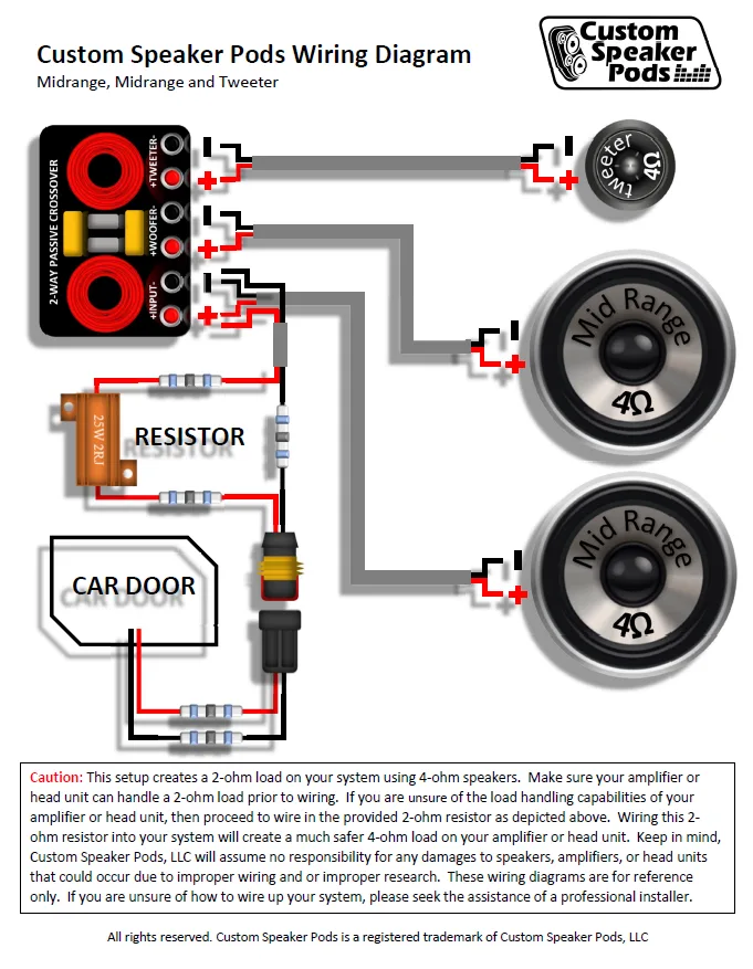 Wiring Diagrams For Custom Speaker Pods Custom Speaker Pods