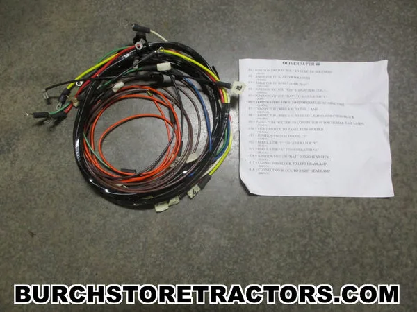Wiring Harness For Oliver Super 44 And 440 Tractors Burch Store Tractors