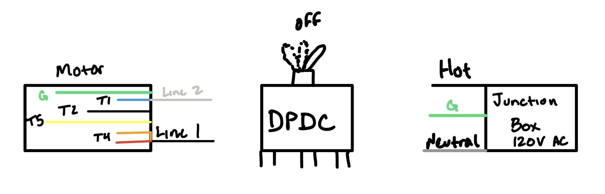 Wiring Help Single Phase Ac Motor Wiring To Dpdt On Off On Toggle Switch On 120V To Be Able To