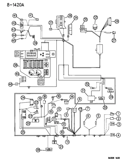 Wiring Instrument Panel 1996 Dodge Ram 1500