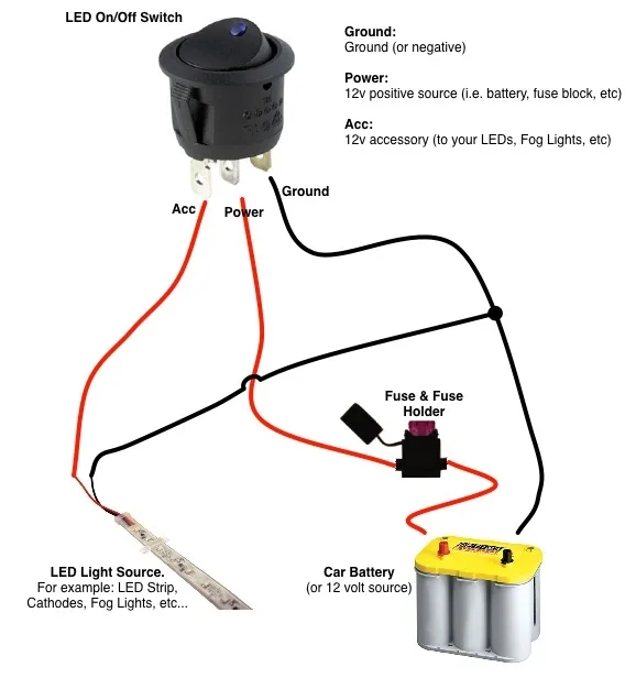 Wiring Led Lights To A 12V Battery