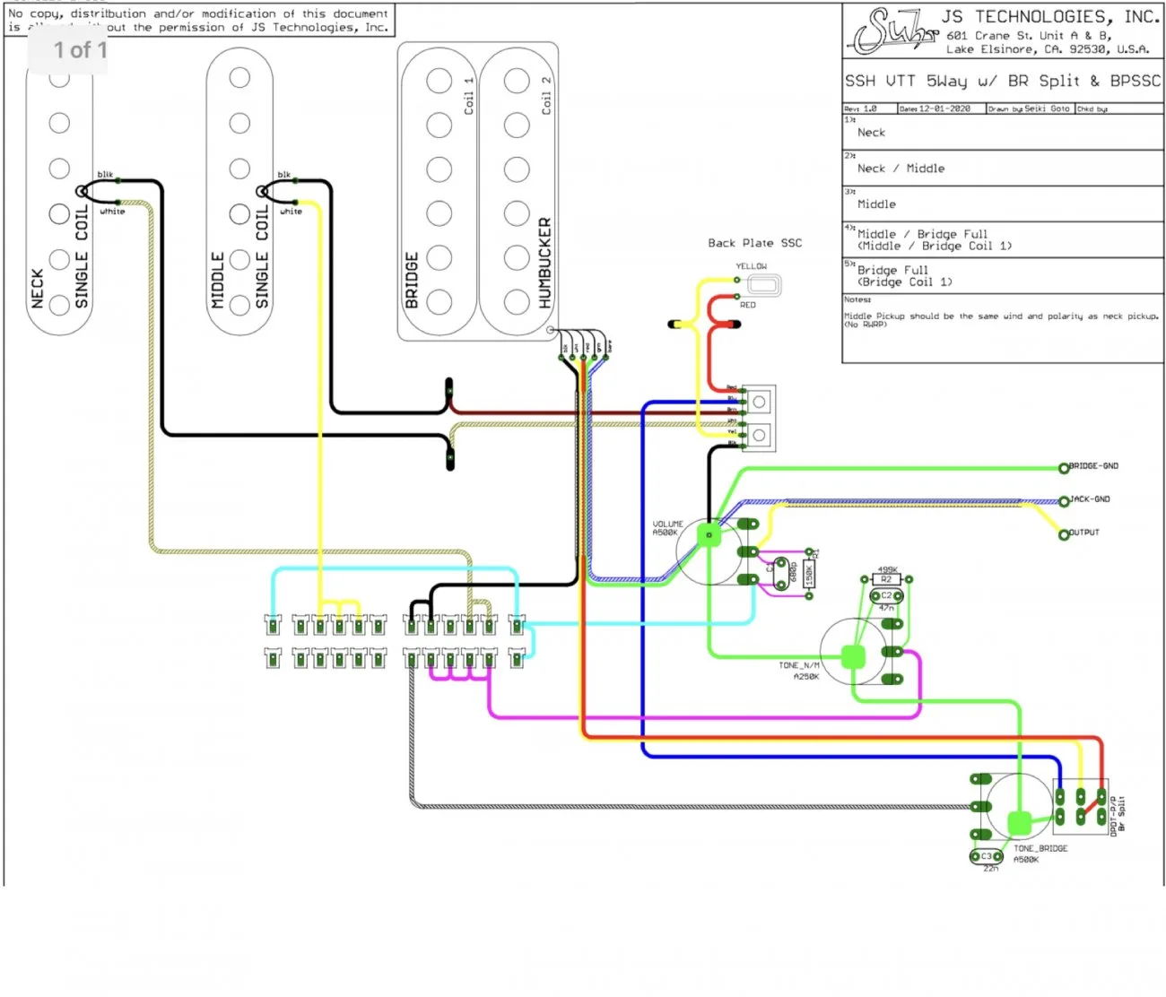 Wiring Question With Suhr Diagram The Gear Page