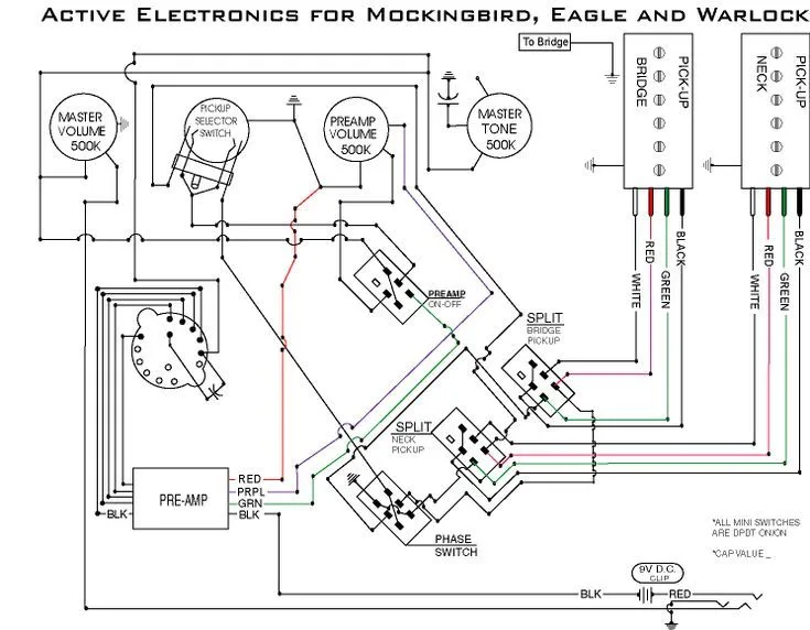 Wiring Schematic Bc Rich Eagle Mockingbird Warlock