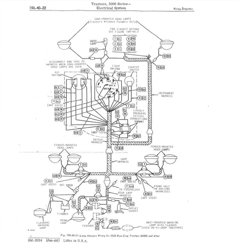 Wiring Schematic John Deere 3020 Wiring Diagram And Schematic