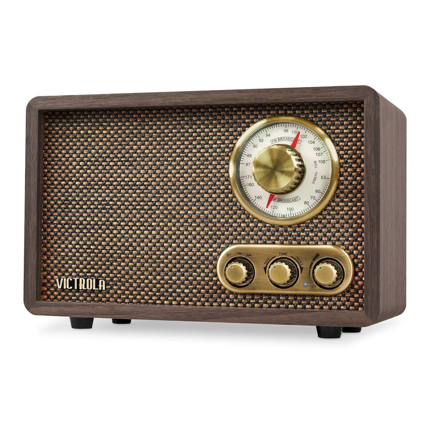 Wooden Bluetooth Fm Am Radio Vintage Retro Rotary Dial Stereo Speaker Gift Portable Am Fm Radios