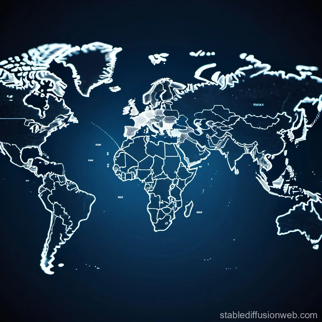 World Map Network Diagram Stable Diffusion Online