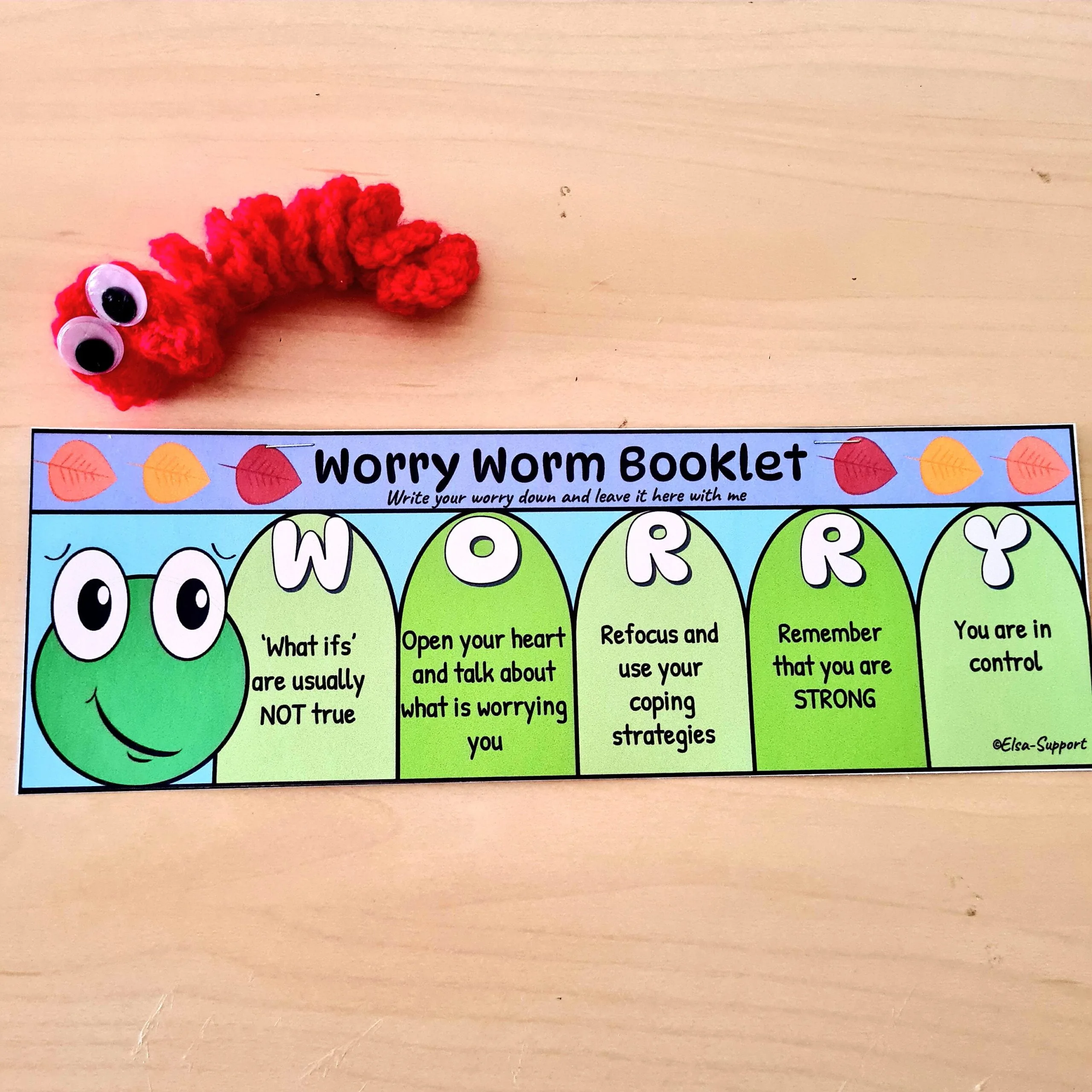Worry Worm Swap Printable