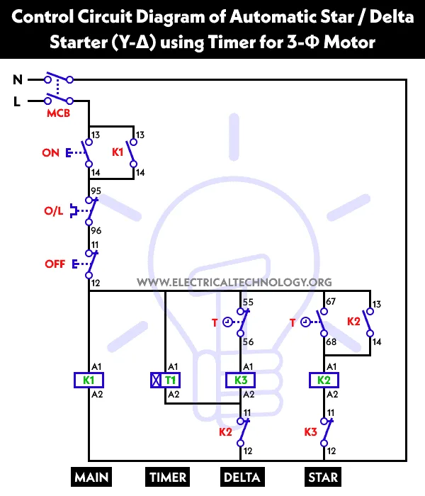 Wye Delta Control Circuit Diagram Siemens Wye Delta Starter