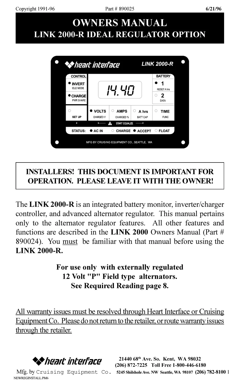 Xantrex Link 2000 R Owner S Manual Pdf Download Manualslib