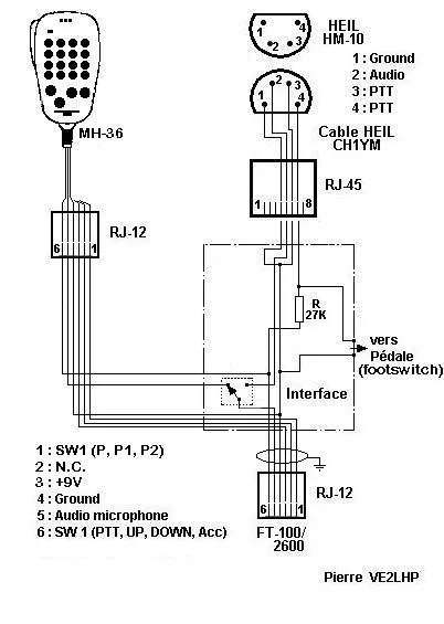 Yaesu Modular Microphone Wiring