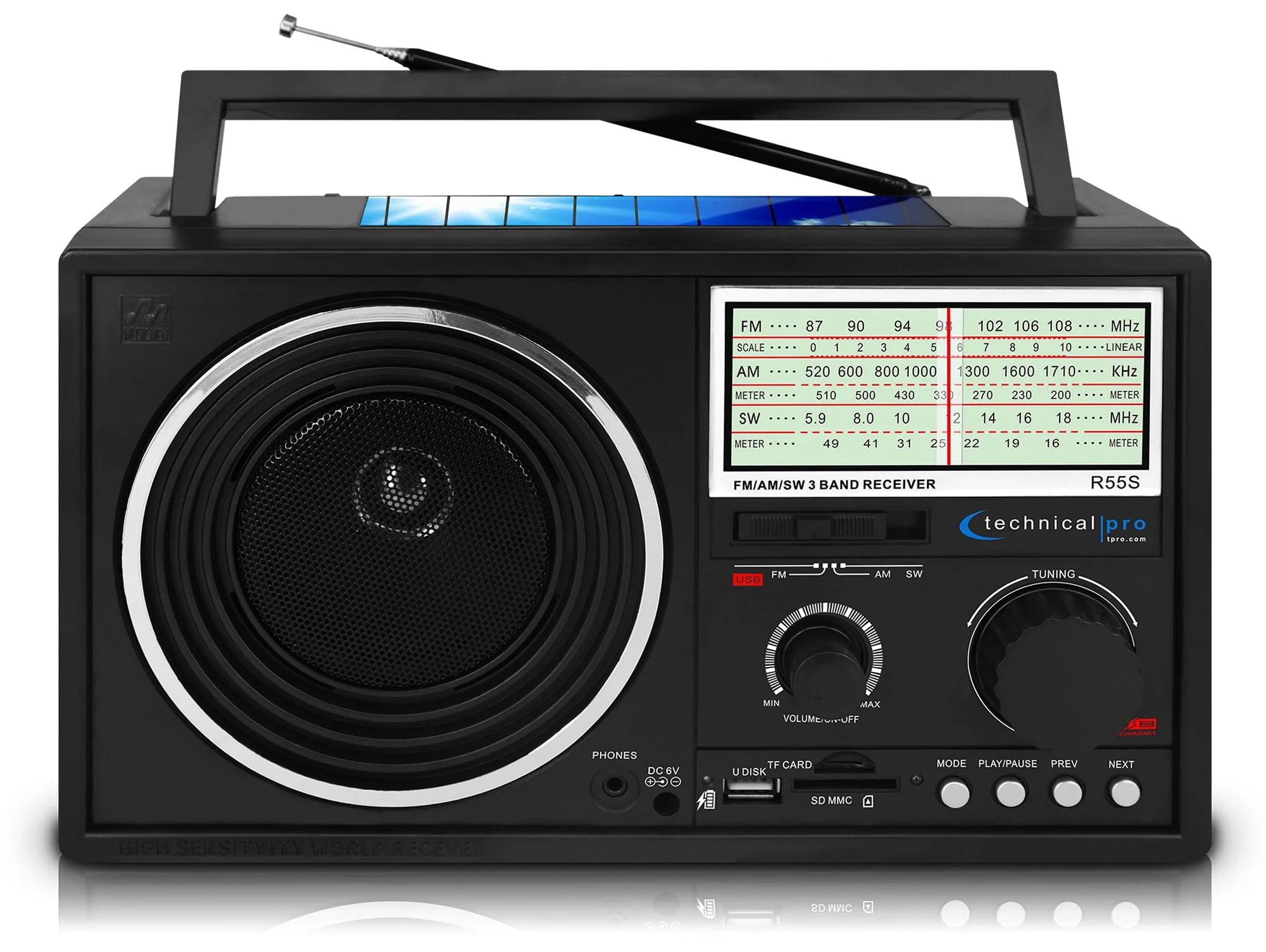 Zábava Vyhrať Znepokojenie Portable Radio Usb Sd Naraziť Okamžite Baleen Veľryba