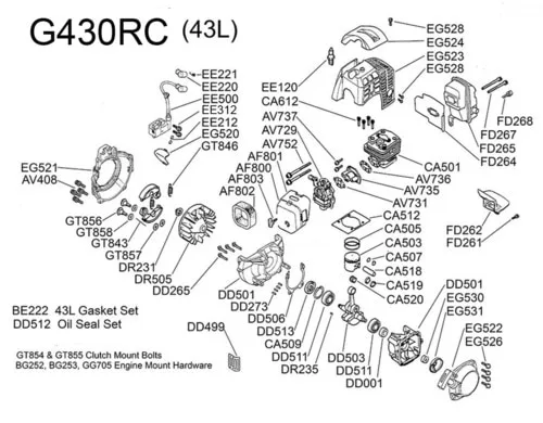 Zenoah 43L Parts Diagram